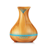 400ml Air Humidifier Essential Oil Diffuser Aroma Lamp Aromatherapy Electric Aroma Diffuser Mist Maker for Home-Wood