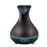 400ml Air Humidifier Essential Oil Diffuser Aroma Lamp Aromatherapy Electric Aroma Diffuser Mist Maker for Home-Wood
