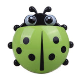 1PCS Cute Ladybug Insect Toothbrush Wall Suction Bathroom Sets Cartoon Sucker Toothbrush Holder / Suction Hooks 14.5*13.8CM