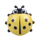 1PCS Cute Ladybug Insect Toothbrush Wall Suction Bathroom Sets Cartoon Sucker Toothbrush Holder / Suction Hooks 14.5*13.8CM