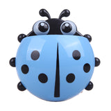 1PCS Cute Ladybug Insect Toothbrush Wall Suction Bathroom Sets Cartoon Sucker Toothbrush Holder / Suction Hooks 14.5*13.8CM
