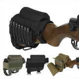 Hot! Nylon Portable Adjustable Tactical Butt Stock Rifle Cheek Rest Pouch Bullet Holder Bag  Hunting Gun Accessories CX76