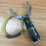 1pcs Powerful Steel Alloy Slingshot Sling Shot Catapult Camouflage Bow Catapult Outdoor Hunting Camping Bow Travel Kits