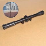 4x20 Rifle Optics Scope Tactical Crossbow Riflescope with Red Dot Laser Sight and 11mm Rail Mounts for 22 Caliber Guns Hunting