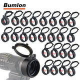 30-69MM Transparent Rifle Scope Lens Cover Flip Up Quick Spring Protection Cap Objective Lid for Airsoft Gun Caliber HT37-0072