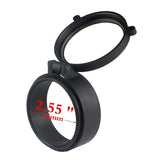 30-69MM Transparent Rifle Scope Lens Cover Flip Up Quick Spring Protection Cap Objective Lid for Airsoft Gun Caliber HT37-0072