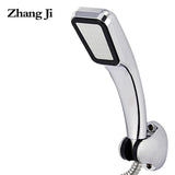 ZHANGJI TOP 300 Holes Water-Saving High Pressure Shower Head Hand Hold Square Bathroom Accessory Chrome ABS Shower Heads ZJ277