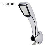 VEHHE High Pressure HandHeld Shower Head Chrome-Plate Panel Streamline Water Saving Square Bathroom 300 Holes Shower Head VE223