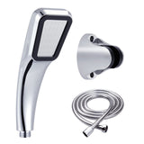 ZHANGJI TOP 300 Holes Water-Saving High Pressure Shower Head Hand Hold Square Bathroom Accessory Chrome ABS Shower Heads ZJ277