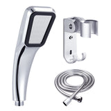 ZHANGJI TOP 300 Holes Water-Saving High Pressure Shower Head Hand Hold Square Bathroom Accessory Chrome ABS Shower Heads ZJ277