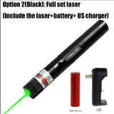 5mW Military 532nm Green Laser 303 Powerful Lazer Pointer verde Pen Sky star Burning Beam Burn Match For 18650 Battery charger