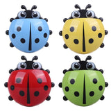 New Arrival cute Ladybug Insect   toothbrush holder suction hooks bathroom set accessories Eco-Friendly Sucker Hangin14.5*13.8CM