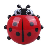New Arrival cute Ladybug Insect   toothbrush holder suction hooks bathroom set accessories Eco-Friendly Sucker Hangin14.5*13.8CM