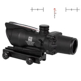 Hunting Riflescope ACOG 4X32 Real Fiber Optics Red Dot Illuminated Chevron Glass Etched Reticle Tactical Optical Sight