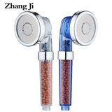 ZhangJi 3 Function Adjustable Jetting Shower Head Bathroom High Pressure Water Handheld Saving Anion Filter SPA Shower Heads