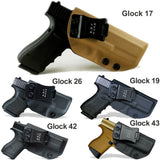 B.B.F Make IWB Tactical KYDEX Gun Holster Glock 19 17 25 26 27 28 43 22 23 31 32 Inside Concealed Carry Pistol Case Accessories