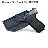B.B.F Make IWB Tactical KYDEX Gun Holster Glock 19 17 25 26 27 28 43 22 23 31 32 Inside Concealed Carry Pistol Case Accessories