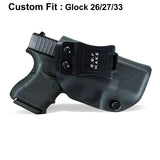 B.B.F Make IWB Tactical KYDEX Gun Holster Glock 19 17 25 26 27 28 43 22 23 31 32 Inside Concealed Carry Pistol Case Accessories