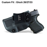 B.B.F Make IWB Tactical KYDEX Gun Holster Glock 19 17 25 26 27 28 43 22 23 31 32 Inside Concealed Carry Pistol Case Accessories