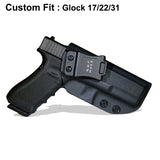 B.B.F Make IWB Tactical KYDEX Gun Holster Glock 19 17 25 26 27 28 43 22 23 31 32 Inside Concealed Carry Pistol Case Accessories