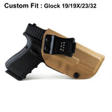 B.B.F Make IWB Tactical KYDEX Gun Holster Glock 19 17 25 26 27 28 43 22 23 31 32 Inside Concealed Carry Pistol Case Accessories