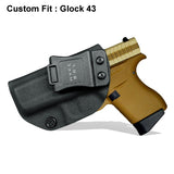 B.B.F Make IWB Tactical KYDEX Gun Holster Glock 19 17 25 26 27 28 43 22 23 31 32 Inside Concealed Carry Pistol Case Accessories