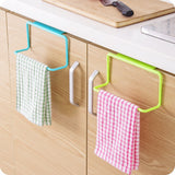 Kitchen Organizer Towel Rack Hanging Holder Cupboard Cabinet Door Back Hanger Towel Sponge Holder Storage Rack for Bathroom